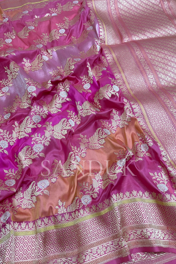 Rangkaat Pastel Pink Saree