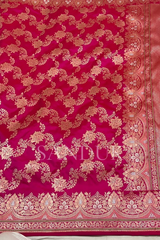 Gulabi Banarasi Kadhua Silk Saree