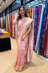 Onion Pink Tissue Silk (Saree)