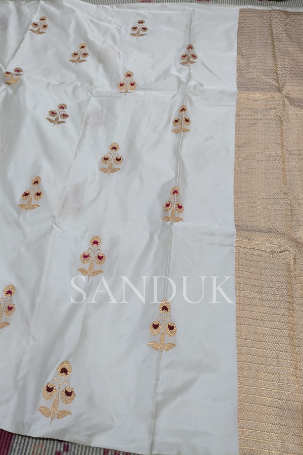 Meenakari Floral Mashru Saree