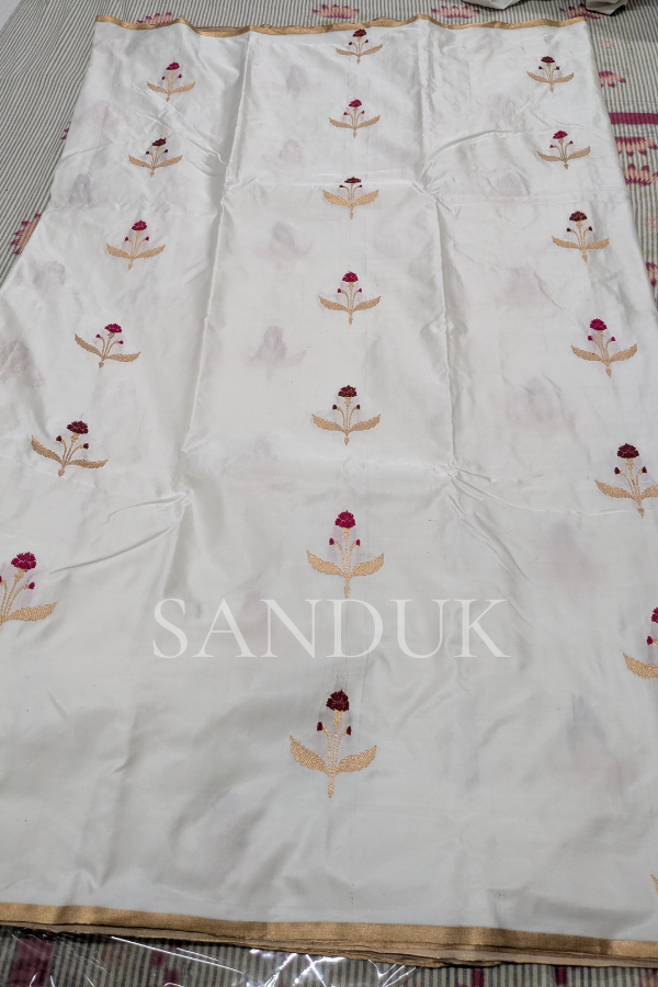 Meenakari Mashru Rose Saree