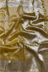 Tissue Chand Tara Yellow (Saree)