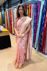 Onion Pink Tissue Silk (Saree)