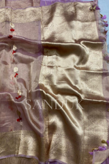 Onion Pink Tissue Silk (Saree)