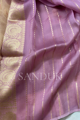 Onion Pink Tissue Silk (Saree)
