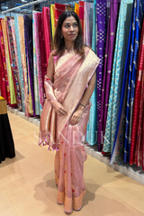Onion Pink Tissue Silk (Saree)