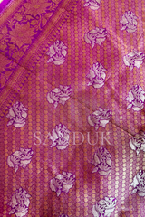 Purple Handloom Banarasi Lehenga (Fabric)