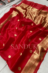 Chand Red Kora (Saree)