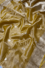 Tissue Chand Tara Yellow (Saree)