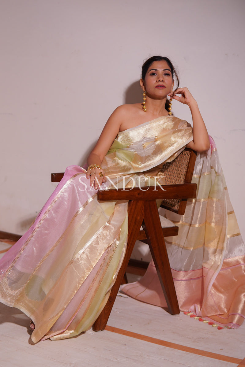 Kiara Pastel Rangkaat Saree