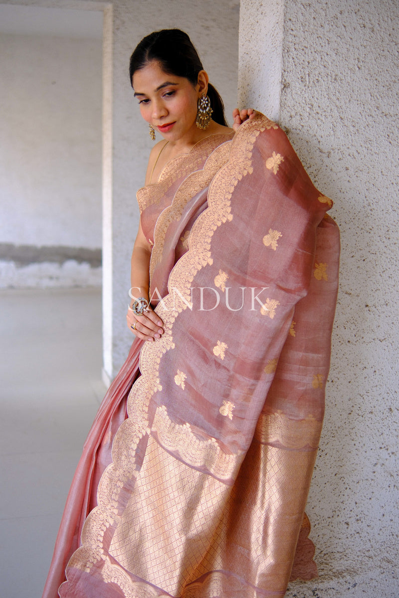 Sharon Scalloped Border (Saree)