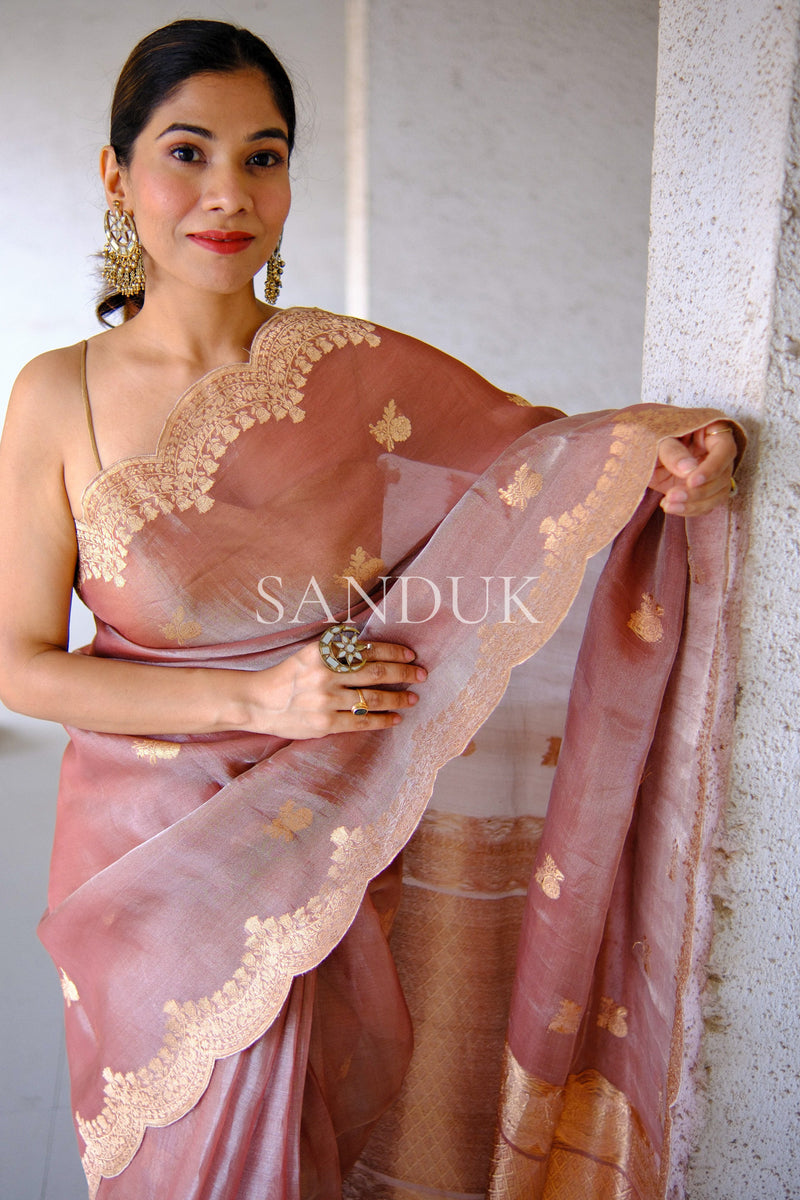 Sharon Scalloped Border (Saree)