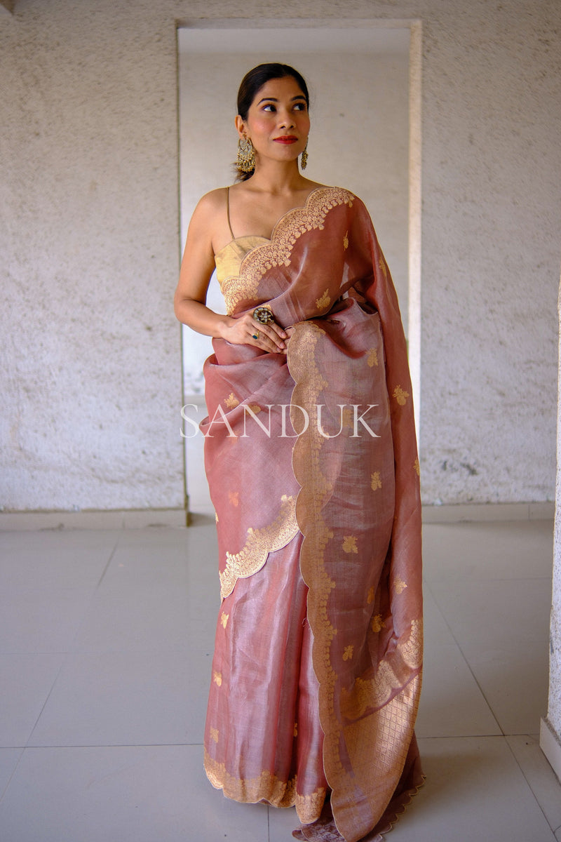 Sharon Scalloped Border (Saree)