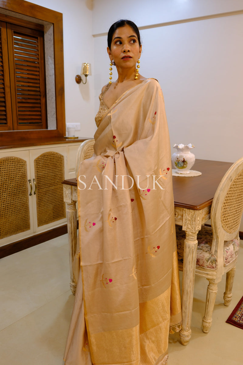 Mashru Rose (Saree)
