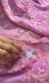 Pink Jamdani Saree