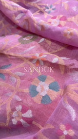 Pink Jamdani Saree