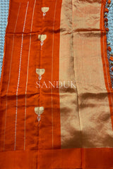 Vertical line Buta Silk Saree