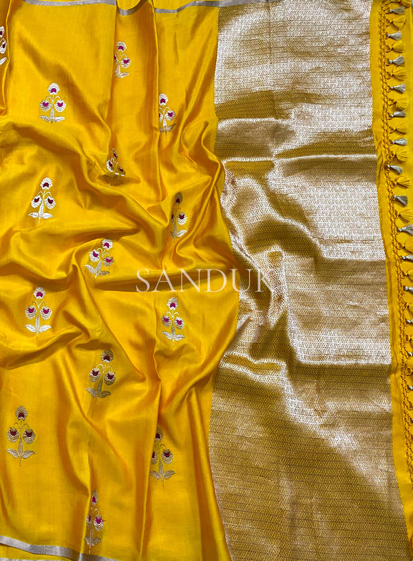 Meenakari Floral Mashru Saree