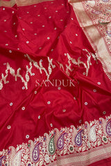 Red Floral Buta Premium Saree