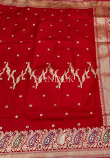 Red Floral Buta Premium Saree