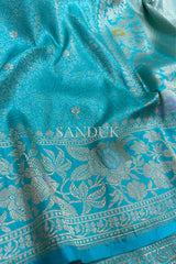 Firozi Brocade handloom (Saree)