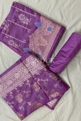 Meenakari Mulberry Purple Suit Set