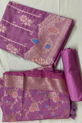 Dark Pink Meenakari Mulberry Suit Set