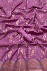 Dark Pink Meenakari Mulberry Suit Set