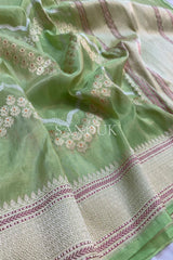 Pista Green Tissue silk (Saree)