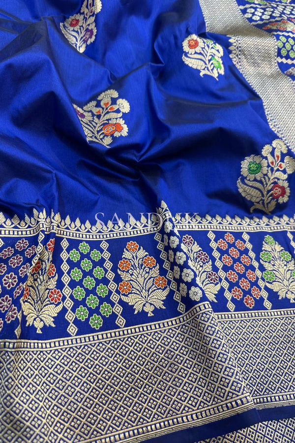 Shrima Blue Katan Silk (Saree)